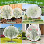 2 Pack 8.2 x 6.6 ft Fruit Tree Netting Covers with Drawstring