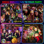 BUDI 467Pcs Glow Sticks Party Favors for Kid Adult Halloween Toys Bulk Pack