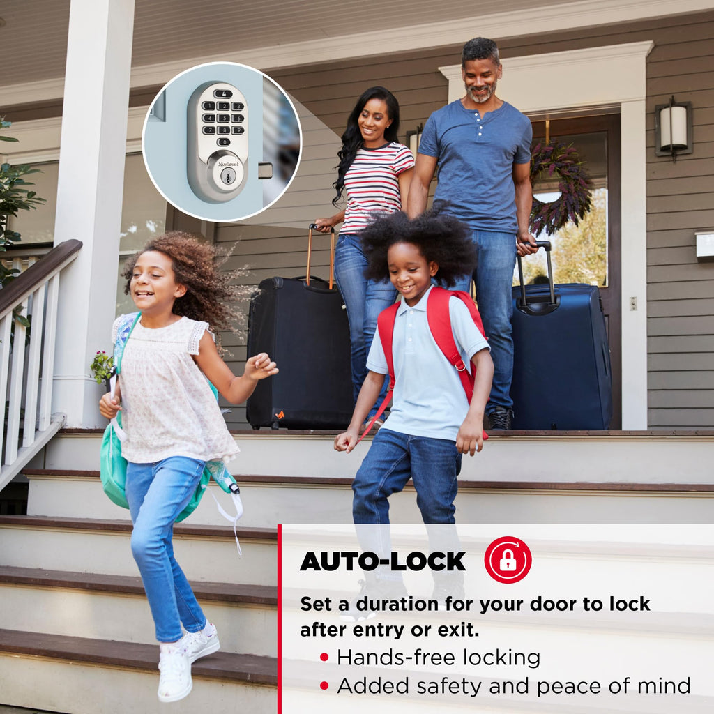 Kwikset Halo Wi-Fi Smart Lock, Keyless Entry Door Deadbolt, Geofence Auto-Unlock, Grade AAA Certified, No Hub Required Easy Install, Satin Nickel Lifetime Finish Warranty, Backlit Keypad
