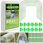 67pcs Garden Mesh Netting Kit, 6 Sets Wide Garden Hoops with Garden Covers