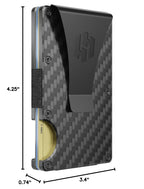 Hayvenhurst Wallet for Men - Slim RFID Blocking Metal Mens Wallet with Money Clip, Minimalist Front Pocket Credit Card Holder & Wallet
