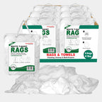 SupremePlus Premium White T-Shirt Cleaning Rags (4 lbs. Bag - Pack of 6) – White Cotton Rags for Cleaning, Staining, Painting, Oil, Grease & Dust Removal – Shop Rags Bulk for Multipurpose use