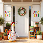 Hodola Back to School Porch Goose Outfit with Schoolbag for 23" Statue