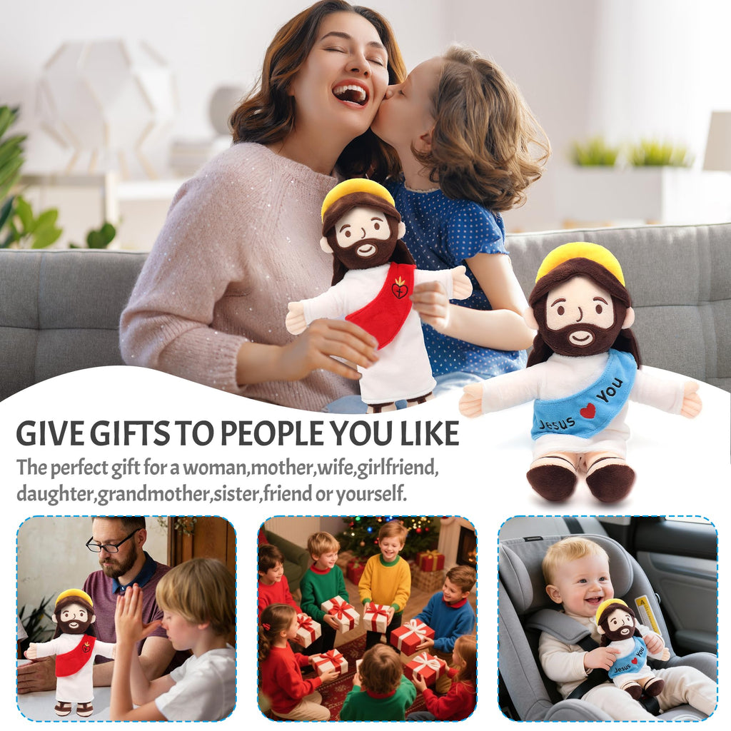 Yelakey Jesus Plush Doll,Jesus Stuffed Plushie for Kids Easter Christmas