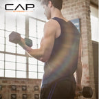 CAP Barbell 3 LB Rubber Coated Hex Dumbbell Hand Weight - Pair | Chrome Handle