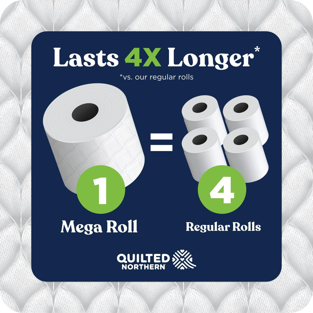 Quilted Northern Ultra Soft & Strong Toilet Paper, 18 Mega Rolls = 72 Regular Rolls, 4X Stronger*, Premium Soft Toilet Tissue