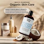 100% Organic Glycerin – USDA Certified - Perfect for DIY Beauty Products, Crafts, and Formulations – Derived From Coconut – Skin and Hair Moisturizer for Deep Hydration – 16 Fl Oz – By Everyday Beauty
