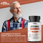 Real Science Dystonex - Dystonia Support Supplement for Tremors, Muscle Contractions & Spasms – Muscle Relaxer Pills with Vinitrox & GABA for Nerve Support & Blood Circulation – Made in USA, 60 Caps