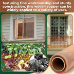 Therwen 24 Inch x 20 ft Copper Mesh Screen 99.9% Pure Copper 40 Mesh Roll Wire Fabric for Grounding Dense Filter Screen Woven Crafts Window Protection