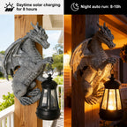 Garden Statues Tree Hugger Dragon - Dragon Statue Solar Light Outdoor Decor