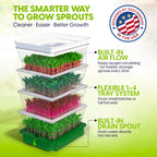 Sprouting Trays - 4-Tier Seed Sprouter with Drain Spout