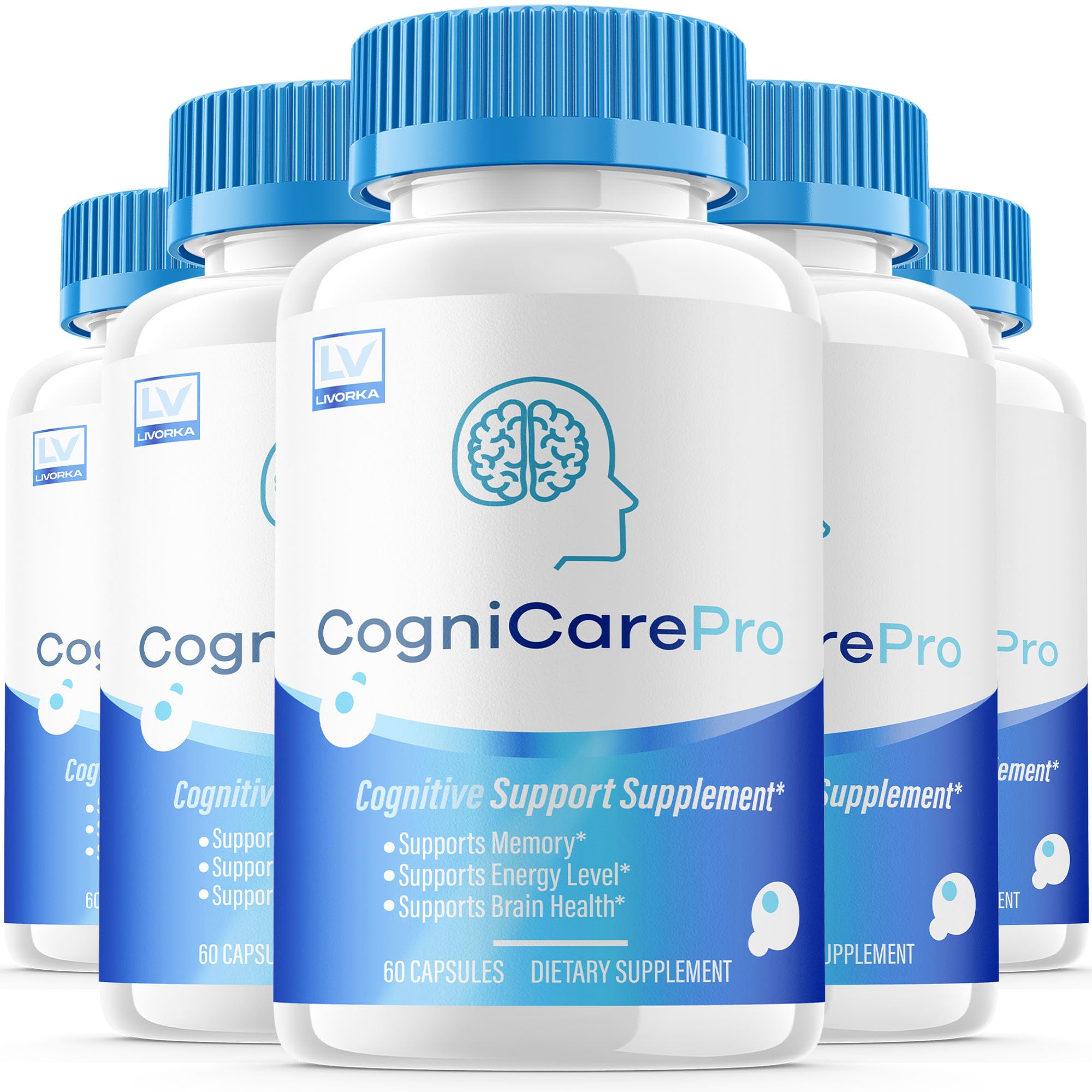 LIVORKA (5 Pack) Cognicare Pro Capsules, Cognicare Pro, Cognicare Pro Pills, Cognicare Pro Advanced Formula, Cognicare Pro Vitamins, Cognicare Pro Formula 300 Capsules for 5 Months