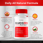 Glucozen Capsules, Glucozen Support Supplement Pills - Maximum Strength, Glucozen Health & Wellness Capsules, Glucozen All Natural Formula Pills, Gluco Zen Health Capsules Reviews (2 Pack)