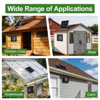 Ereto 15W Dual Solar Powered Fan with programmable Remote with 3 Mode