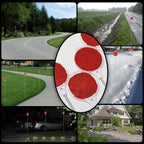 CZC AUTO Red Reflective Driveway Markers 37.5-inch Double Sided Metal Post Driveway Reflectors for Easy Visibility at Night or Any Weather 8 Pack