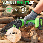 Tietoc Mini Chainsaw 6-Inch with 2 Batteries, Electric Saw, Stocking Stuffers Christmas Birthday Gifts Present for Men Dad Husband Gardener Adults, Cool Gadgets 2025