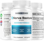 Nerve Restore - Advanced Formula Capsules Natural Premium Formula, Daily NerveRestore Pills Support Comfort, Nerve Restored Vitamins Health Wellness, 60 Capsules for 1 Month