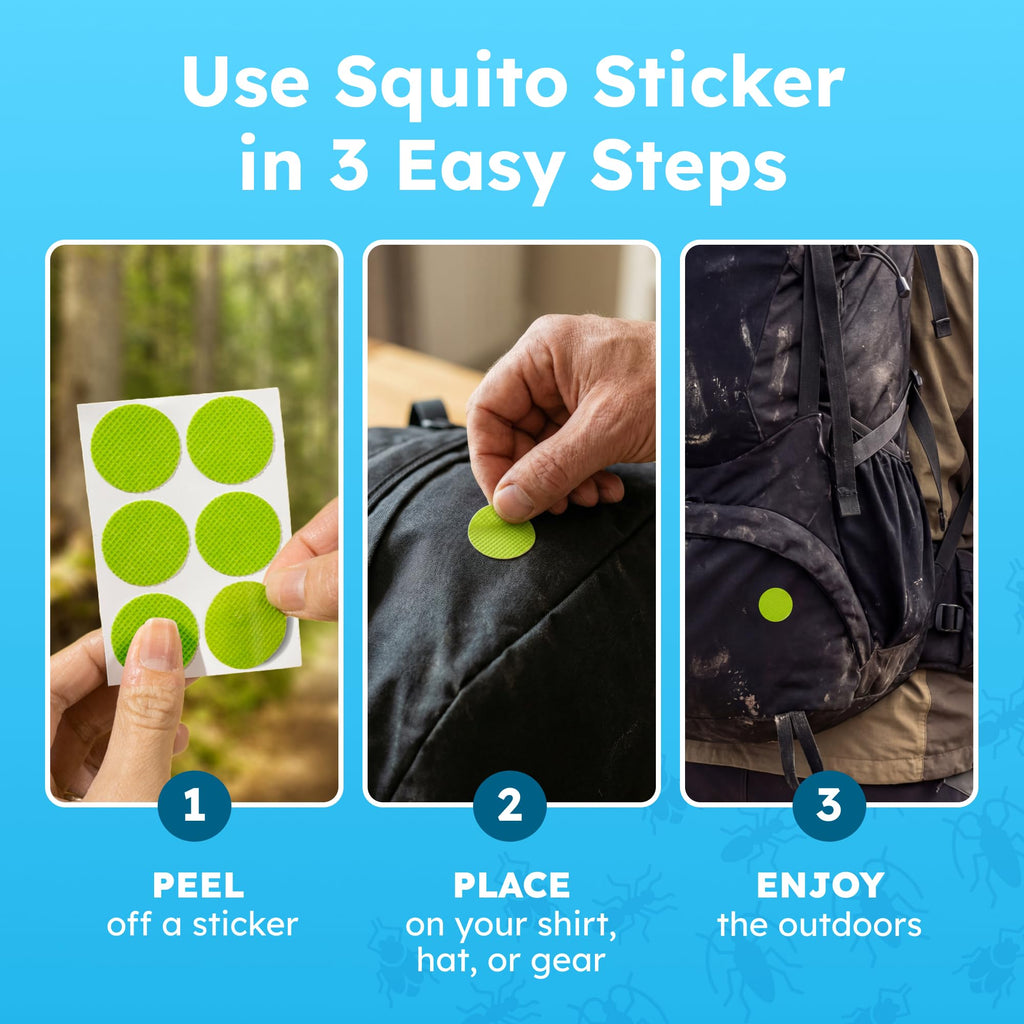 BugMD Squito Stickers Mosquito Repellent Patch Stickers for Adults (390 Patches), Safe & Effective Insect Repellent Patches for Toddlers, Kids, Camping, Beach & Outdoor Essentials