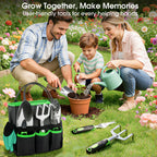 WOWBOX Garden Tools Set, 10 PCS Heavy Duty Gardening Hand Tools Kit, Green