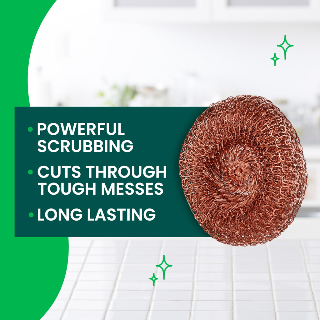 Scotch-Brite Copper Coated Scrubbing Scour Pads, 48 Scouring Scrubber Pads
