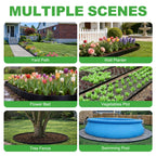 6-Pack Metal Landscape Edging (20ft Total), 40" x 6.5" Steel Garden Edging Border w/ 6 Stakes, Rustproof Hammer-in Edging for Landscaping, Lawn, Yard, Tree Rings, Flower Beds
