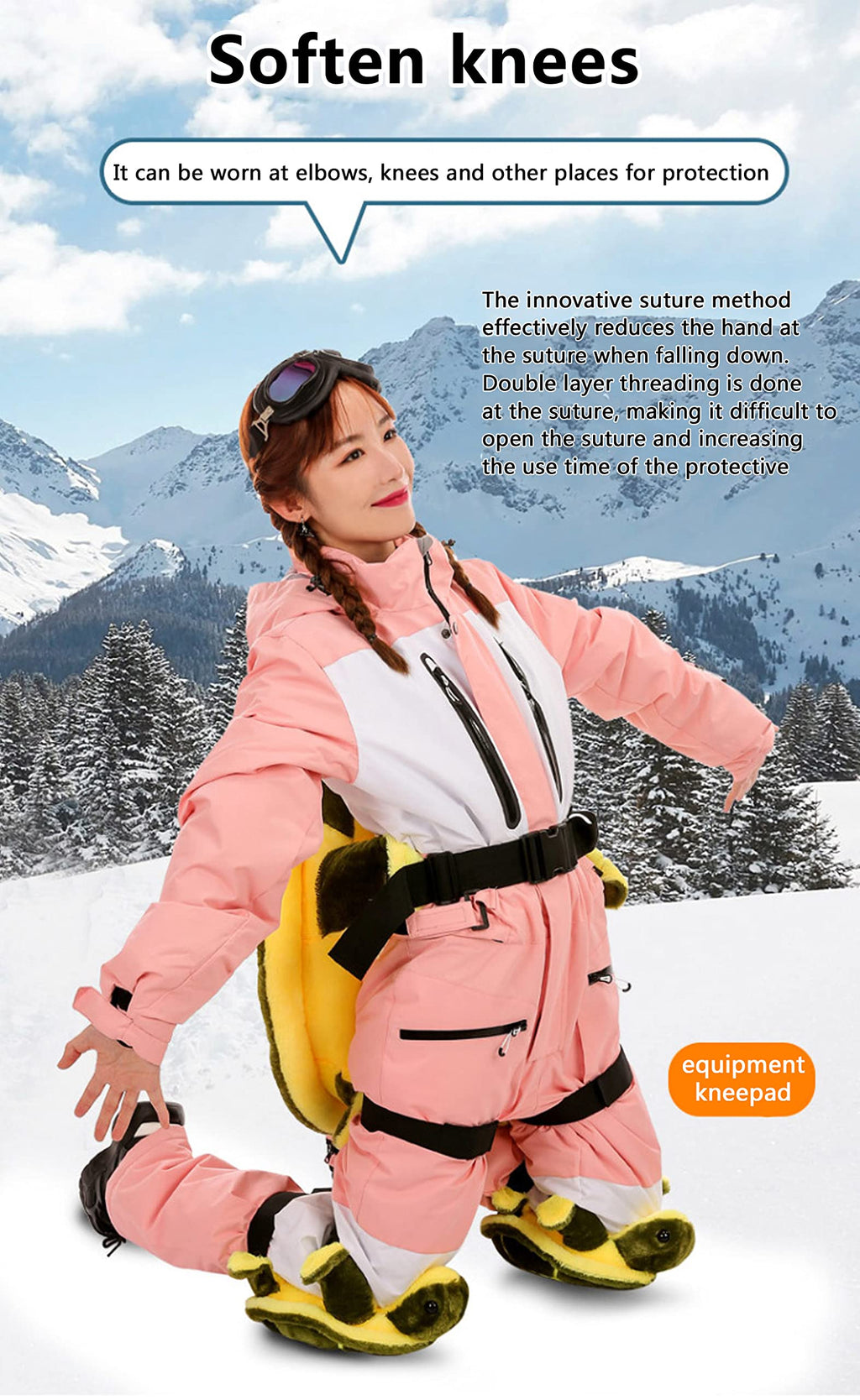 Turtle Butt Pads for Skating,Cute Protection Hip Butt Pad,Protective Gear Knee Pad Anti-Cold Anti-Fall Cushion for Scooters Snowboarding Roller Skating