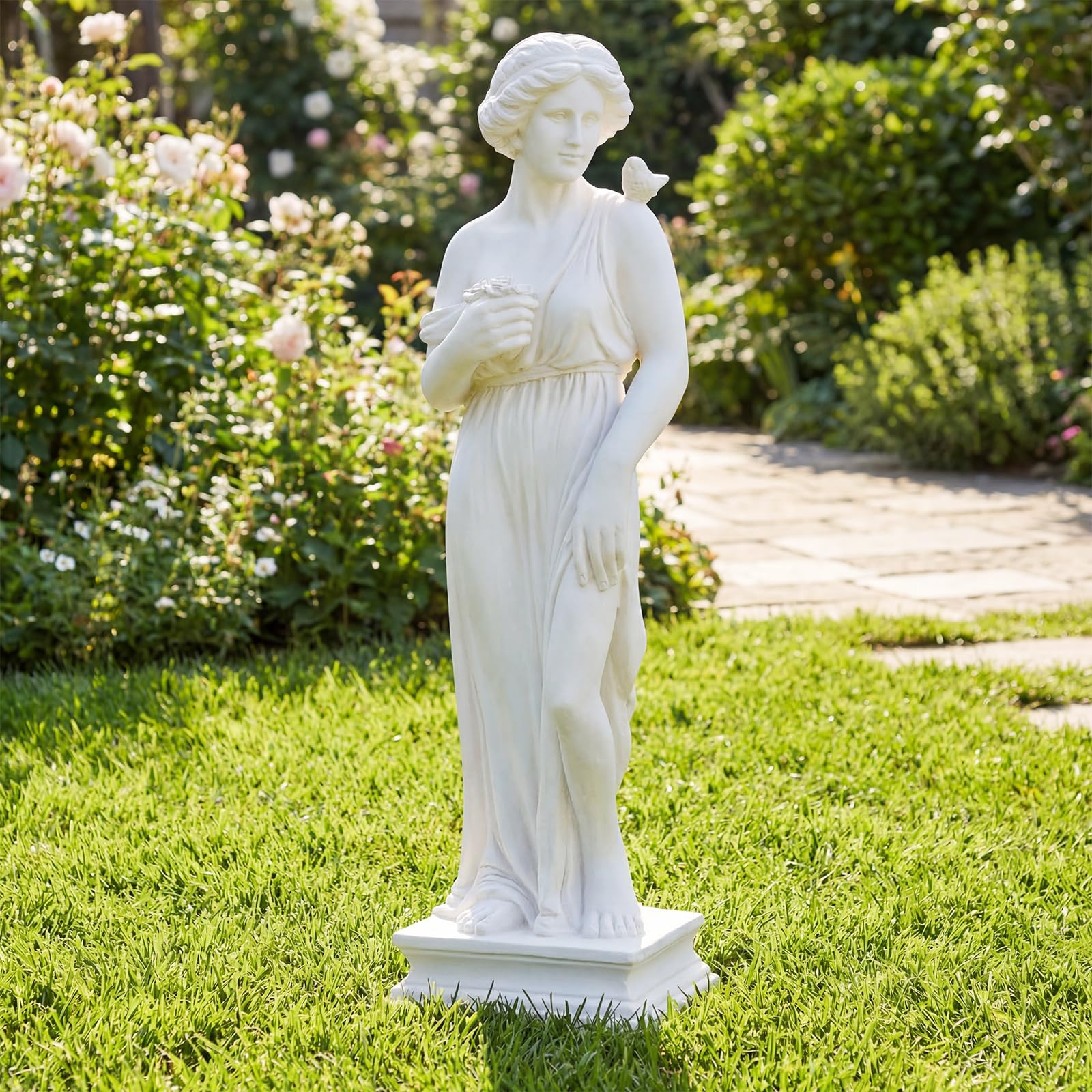 Giantex 31.5" Greek Goddess Statue, Roman Style Outdoor Garden Statue