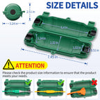 Cismorvex 7 Pack Outdoor Extension Cord Safety Cover with Waterproof Seal IP54 Water-Resistant, Weatherproof Electrical Connection Box with 2 Latches, Plug, Socket, Holiday Decoration Light, Green