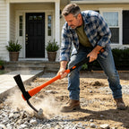 VNIMTI Pickaxe for Digging, Heavy Duty Pick Axe with Fiberglass Handle, 36 Inch Pick Mattock Tool for Soil, Rock and Roots