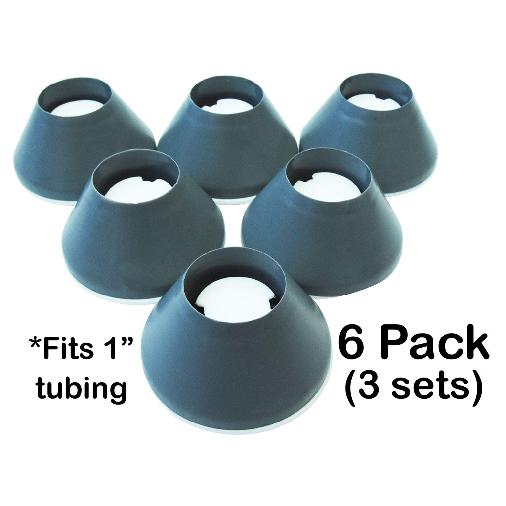 Easy To Use Products | Walker Coasters | Longer Lasting More Durable Tennis Ball Alternative | Glides Easily Over Hard Surfaces | 6 Count | Storm Gray