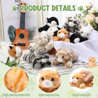 Lenwen 10 Pcs Cat Stuffed Animals Bulk Soft Cuddly Kitten Plush Sets Smitten Kittens Assorted Fluffy Stuffed Cats for Kiddos Birthday Gift Pet Party Favors Halloween Christmas Stuffers(Prone Style)
