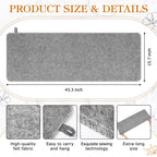 Hahafelt 2 Pcs Sauna Mat Heat Insulation Mat Natural Felt Sauna Mats for Inside, Saunas Accessories Floor Mats Gift for Men Women Bath Shower Bench Cushion Houseroom Vaporarium Spa (43‘’,Grey)