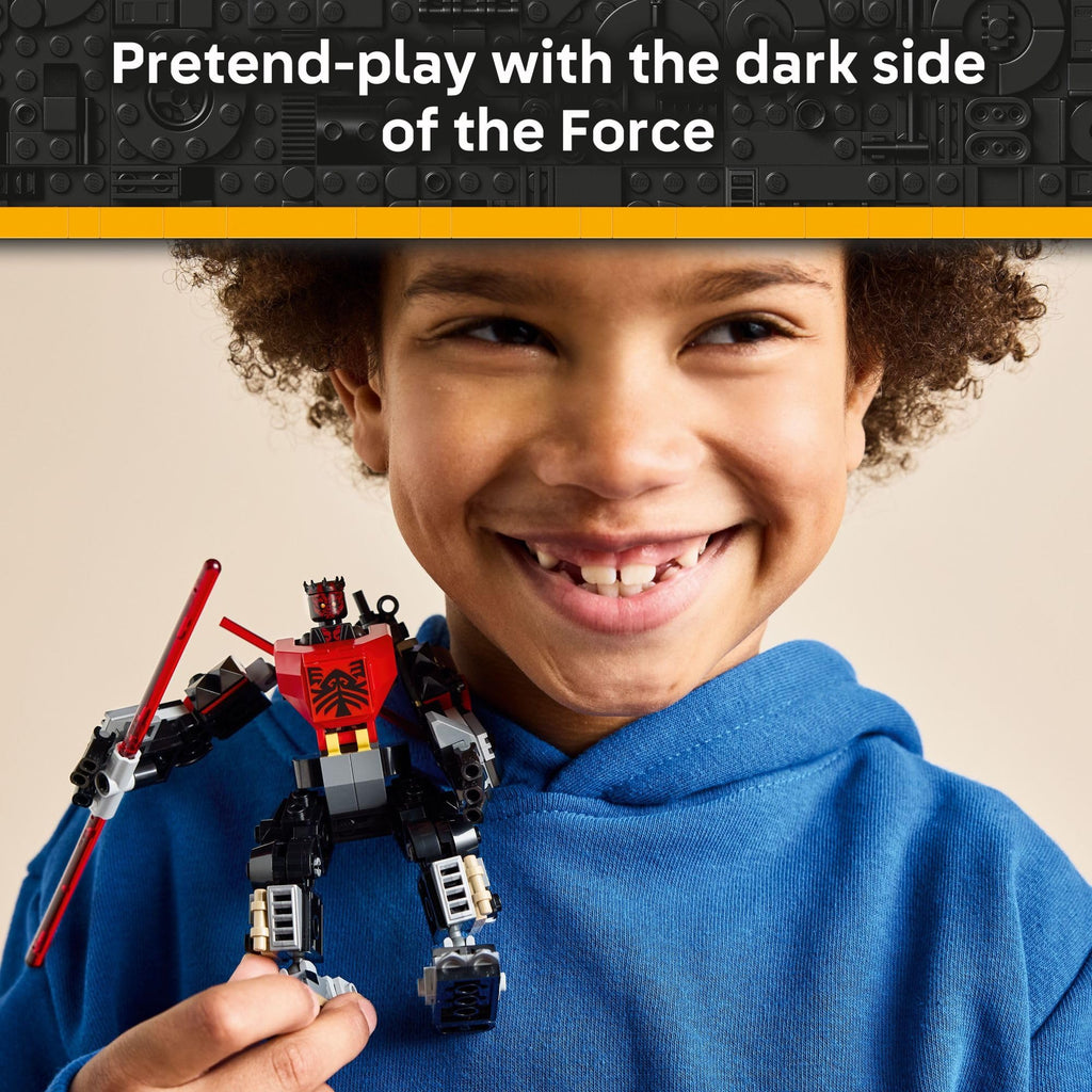 LEGO Star Wars Darth Maul Mech Kids Toy - Building Toy with Pretend Play Lightsaber - Birthday Gift Idea for Boys and Girls, Ages 6+ - Collectible Decor for Fans of The Clone Wars - 75411