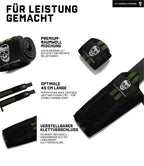 Gymreapers Weightlifting Wrist Wraps (Competition Grade) 18" Professional Quality Wrist Support with Heavy Duty Thumb Loop - Strength Training, Bodybuilding(Military Green,18")