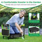LOENIY 10.8” Wide Garden Kneeler and Seat, Heavy Duty Foldable Garden Stool