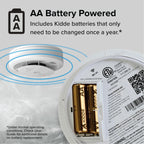 Kidde Smart Smoke and Carbon Monoxide Detector, Ring App Enabled for Real-Time Notifications, Wire-Free Interconnectivity, AA Battery Powered