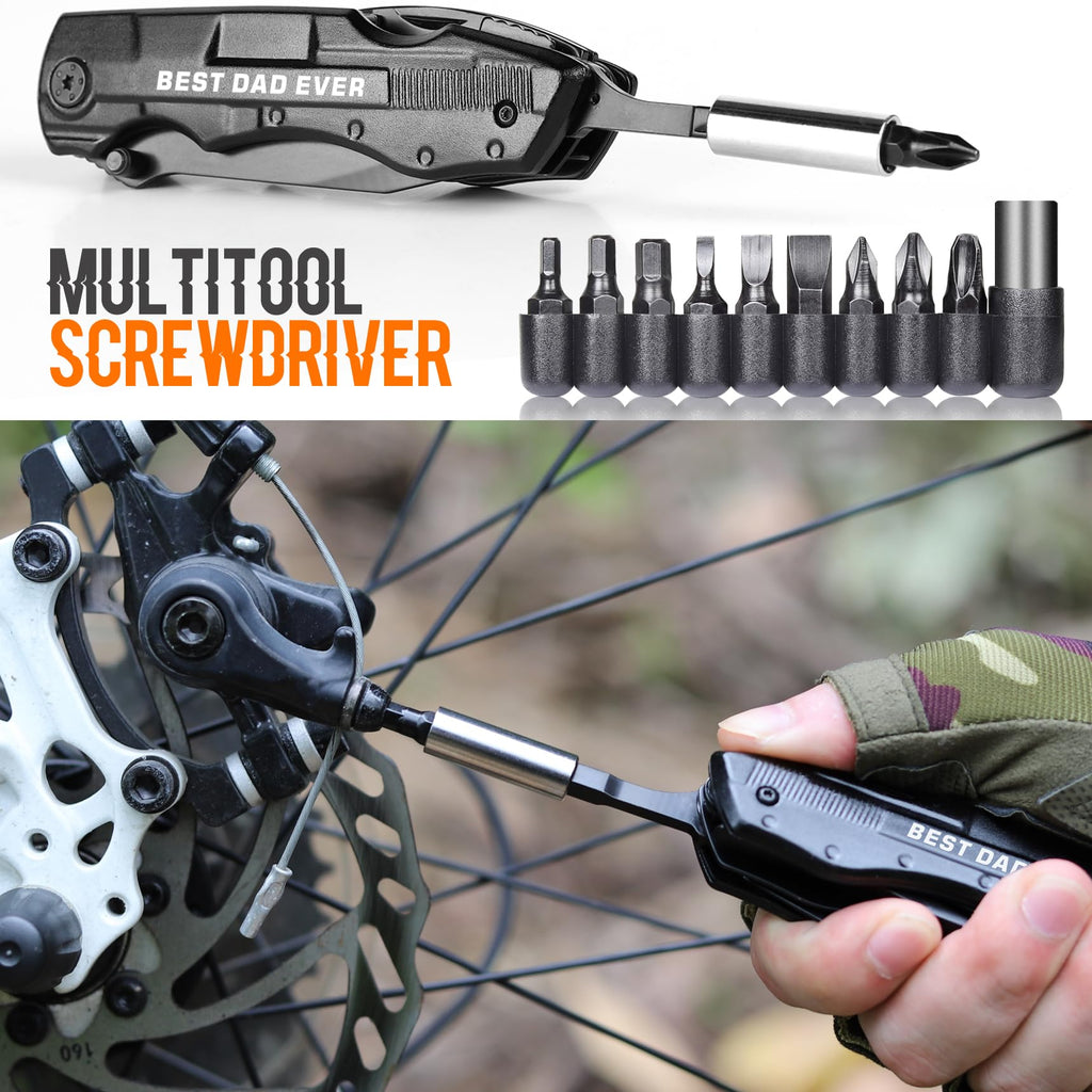 Gift for Dad, Multitool Knife BEST DAD EVER for Camping, Fathers Day Christmas Unique Dad Gifts, Dads Birthday Gift from Daughter Son, Christmas Ideal Presents for Dads, Gadget Present for Father