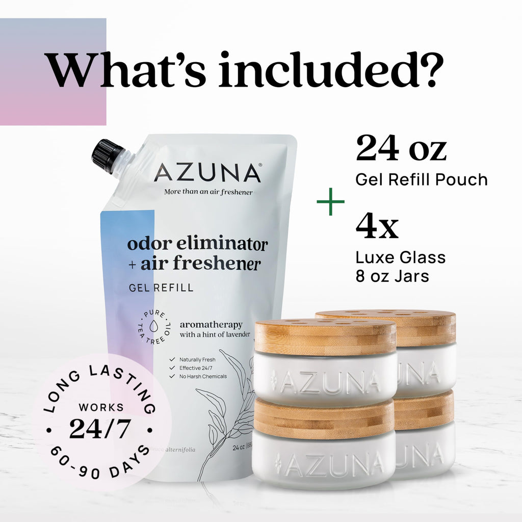 Azuna Home Odor Eliminator for Strong Odor | 2 Room Kit | Aromatherapy
