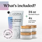 Azuna Home Odor Eliminator for Strong Odor | 2 Room Kit | Aromatherapy