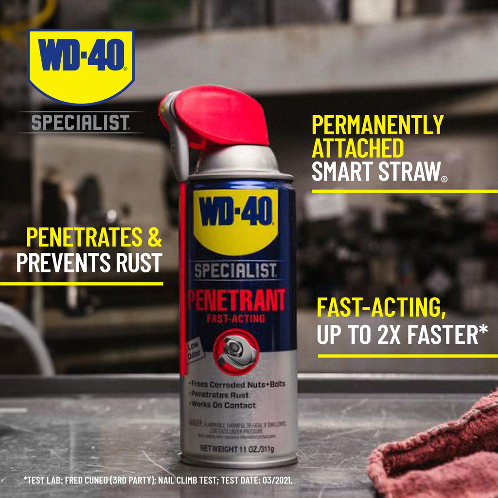 WD-40 Specialist Penetrant, Smart Straw, Fast-Acting, 11 OZ [1-Pack]