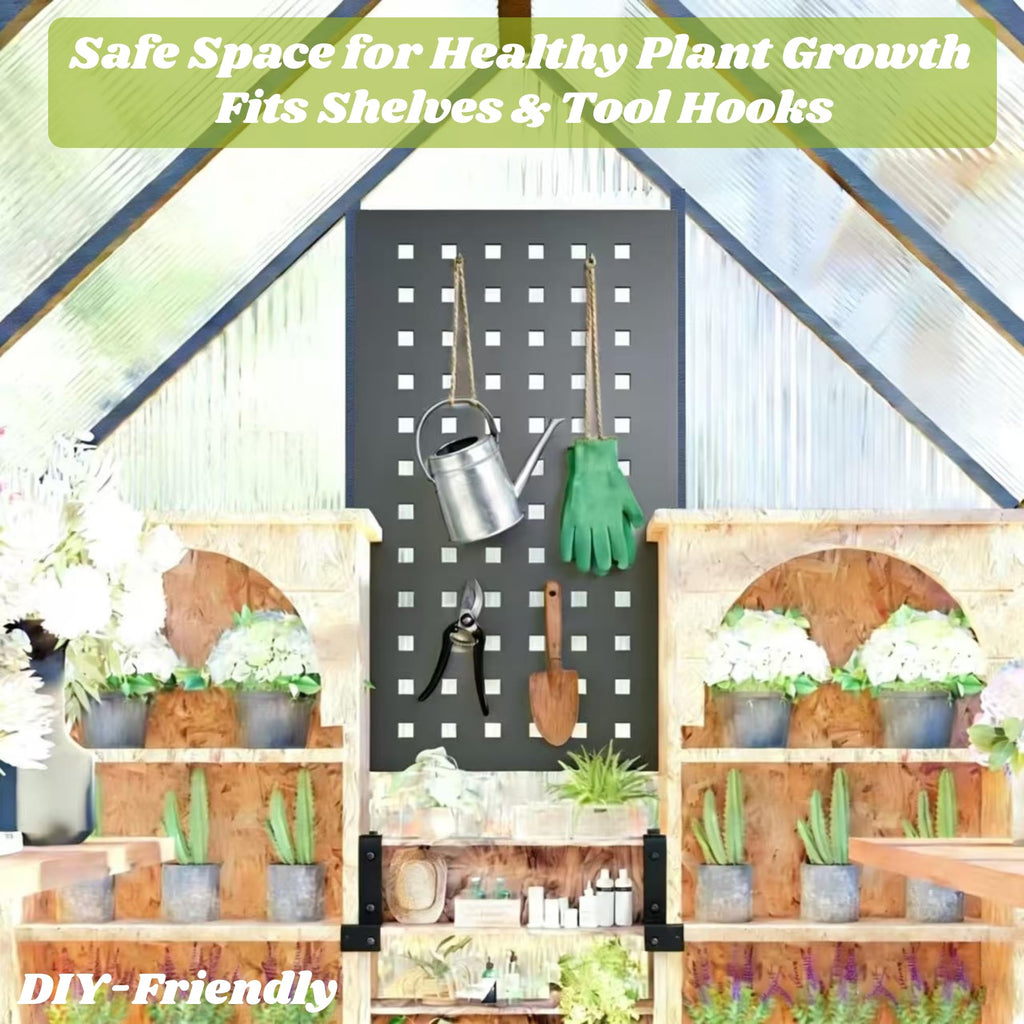 FLY BY YAN 6x6FT Outdoor Polycarbonate Greenhouse with Roof Vent, Dark Gray