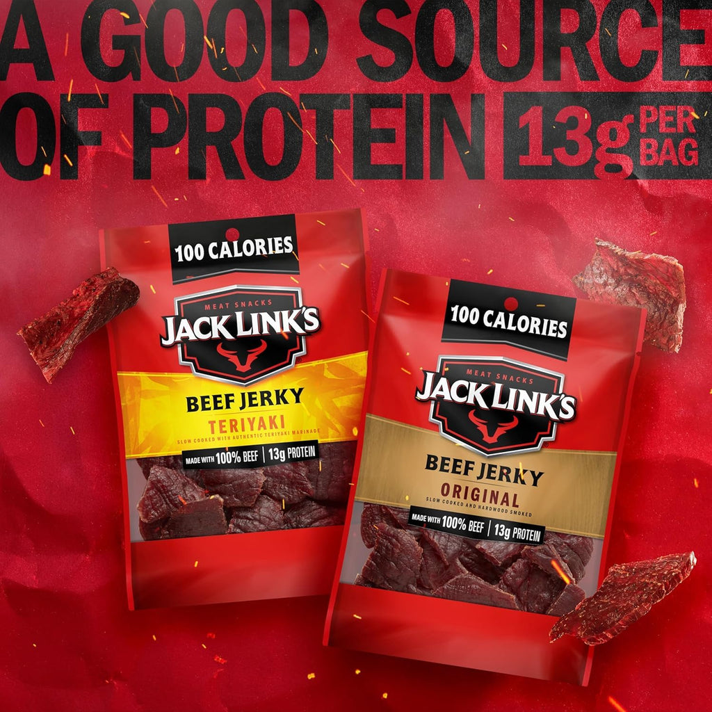 Jack Link's Beef Jerky Variety Pack - Original & Teriyaki - (9 Pack) 1.25 oz