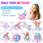 Tolnetr Magnetic Tiles Toys for 3 4 5 6 7 8+ Year Old Girls Boys Toddlers