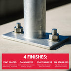 1/2" x 3-3/4" Zinc-Plated Wedge Anchors for Concrete and Cement | Heavy-Duty 1/2 Concrete Anchor Bolts (Box of 50)