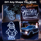 100Ft 720 LED Rope Lights for Outside with Remote & Plug - Cool White