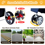 Azaeahom Pet Stroller, 4 Wheels Pet Strolling Cart for Medium/Small Dogs and Cats, Foldable Cat Jogger/Dog Stroller with Cup Holder, Storage Basket, Breathable Mesh, All-Season Pet Carrier, Navy Blue