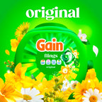 Gain Flings Liquid Washing Detergent Pods, Now with Odor Defense + Color Guard, Original Scent, 4-In-1 Liquid Laundry Detergent Pacs, Clean & Fresh, 112 Count (Packaging May Vary)