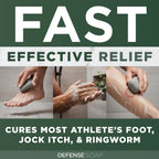 Defense Antifungal Bar Soap | Jock Itch, Ringworm, Athlete's Foot, Skin Fungus | Medicated Anti Fungal Treatment (One Bar, No Case)
