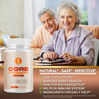 Original Core Strength Advanced Pills Capsule, Advance Premium Formula, Natural Ingredients for Overall Health & Balanced Healthy Lifestyle | 60 Capsules Each Bottle (Pack of 5)