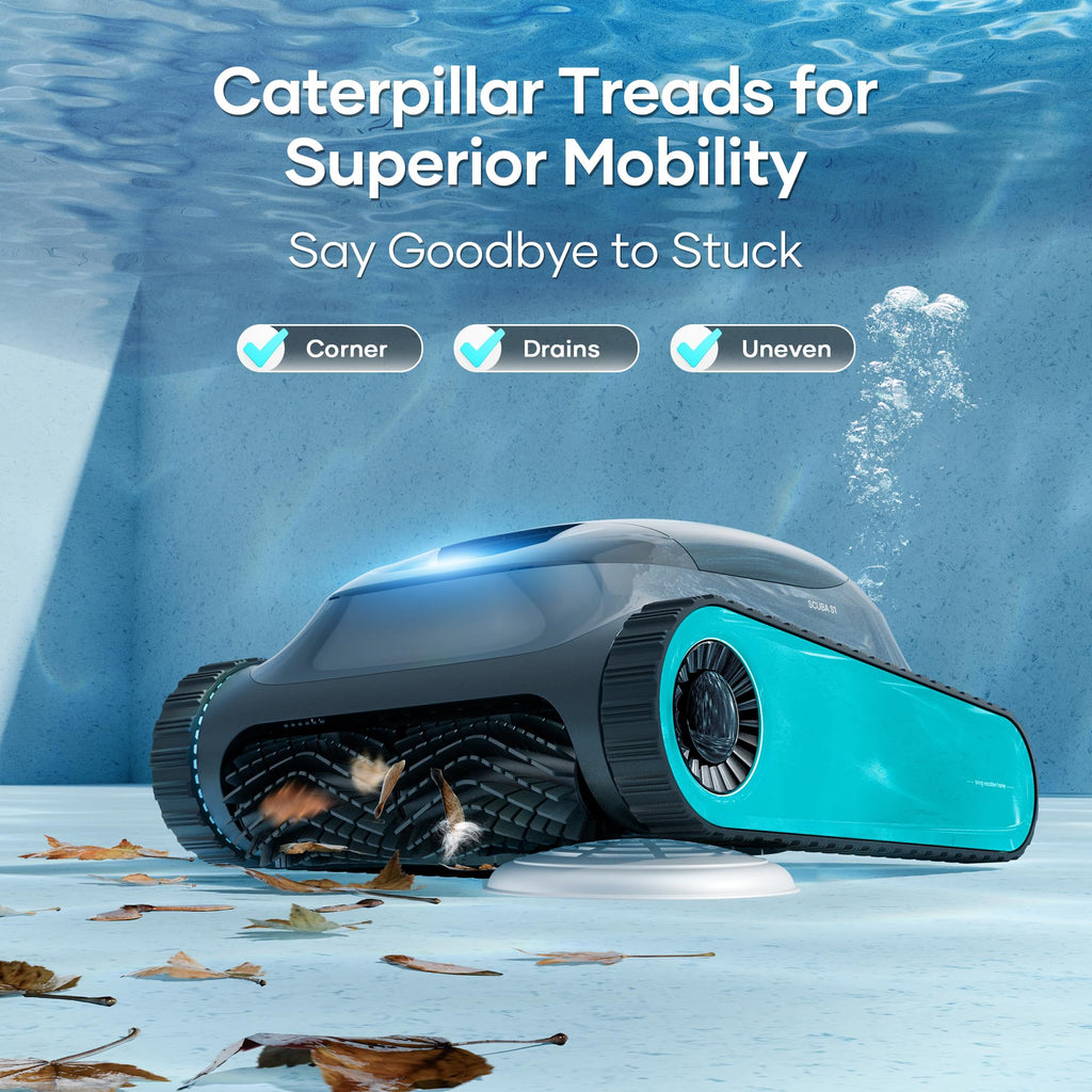 (2026 Upgrade) Aiper Scuba S1 Robotic Pool Cleaner, Wall & Waterline Cleaning, Double Filtration, Extended 180-Min Battery Life, Smart Navigation, App Support, OTA Upgrade